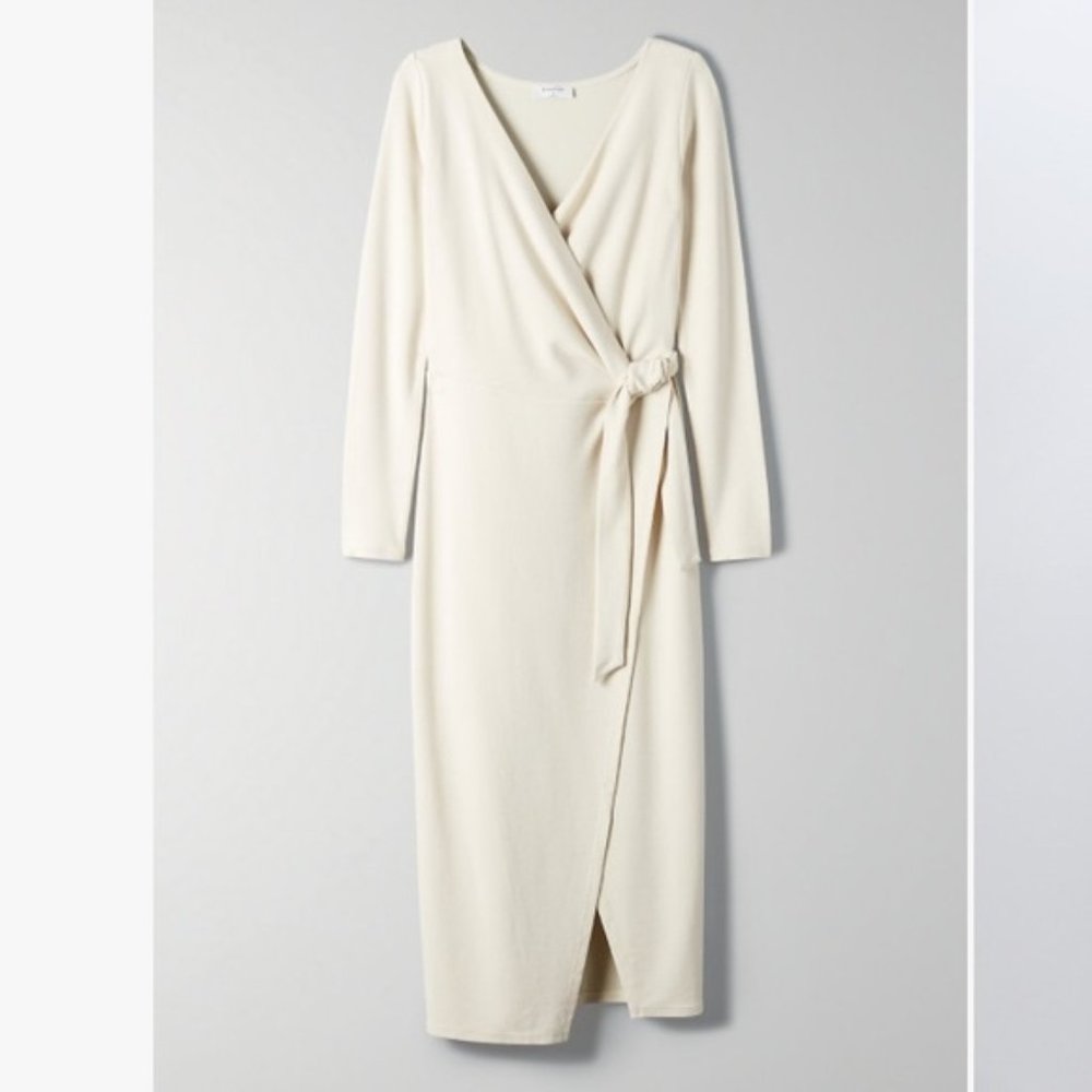 Aritzia Babaton Gaudi Dress (S) Silver Birch, NWT